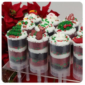 Christmas Push-Up Pops + 12 Holes Acrylic Stand Cake Pops X'mas Parties Birthday Wedding Treat