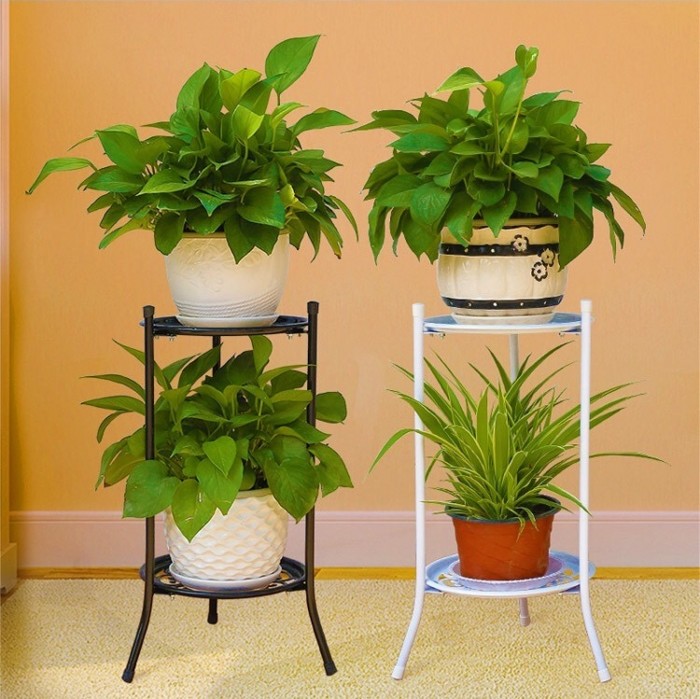 2 Tier Flower Rack Flower Pot Plant Stand 0146