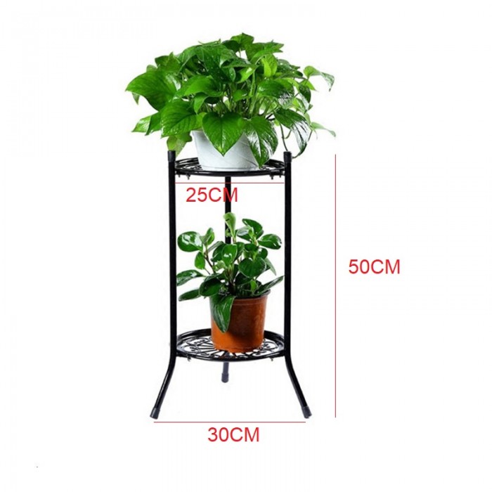 2 Tier Flower Rack Flower Pot Plant Stand 0146