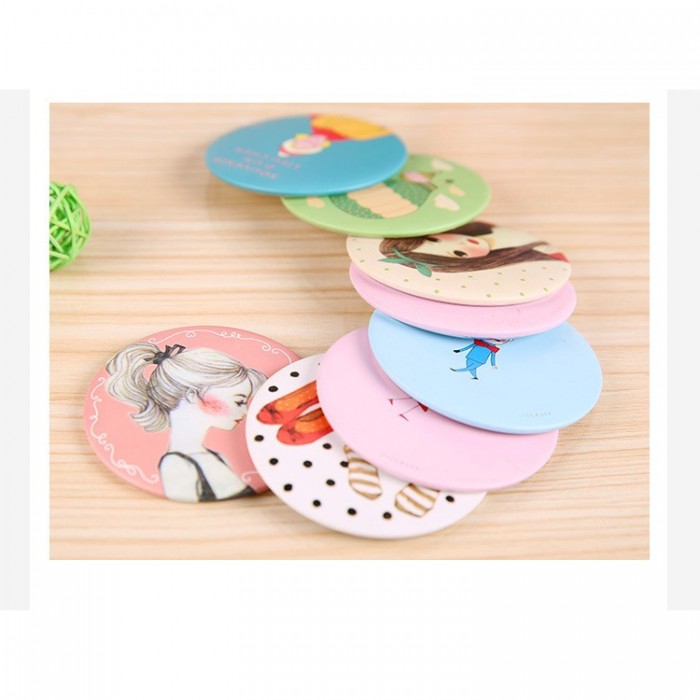 Mini Korean Pocket Mirror Make up Portable Travel Door Gift 1288