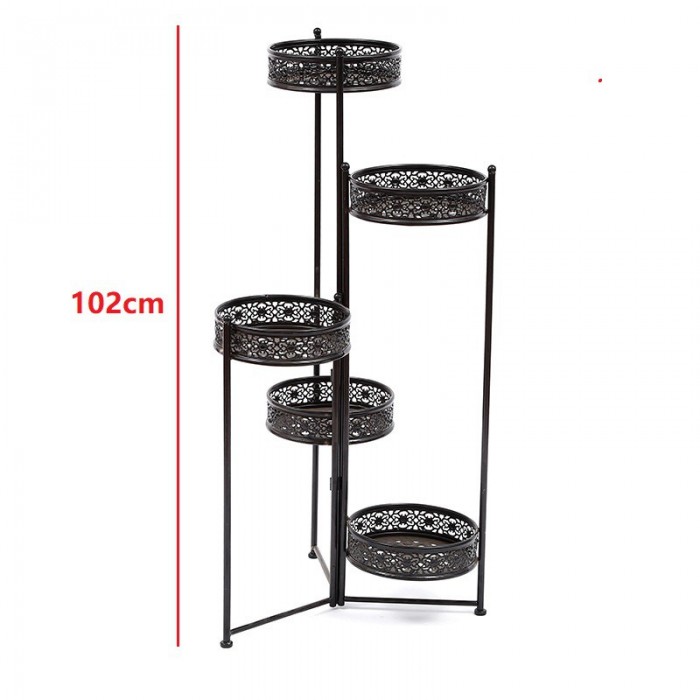 5 Pots Flower Rack Plant Pot Garden Decoration Balcony Rak Bunga 0191 Garden Rack Plant Stand