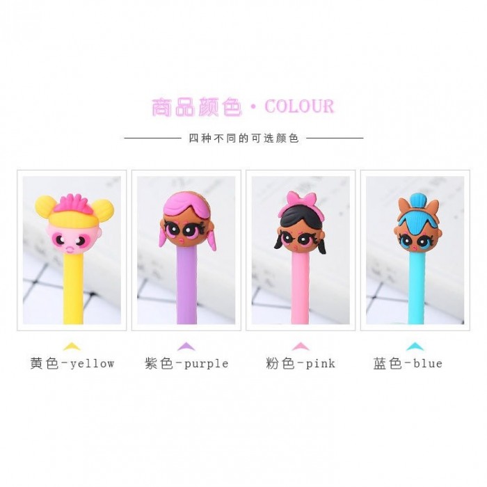 Cute Doll Ball Point Pen School Kid Children Student Pen 4093
