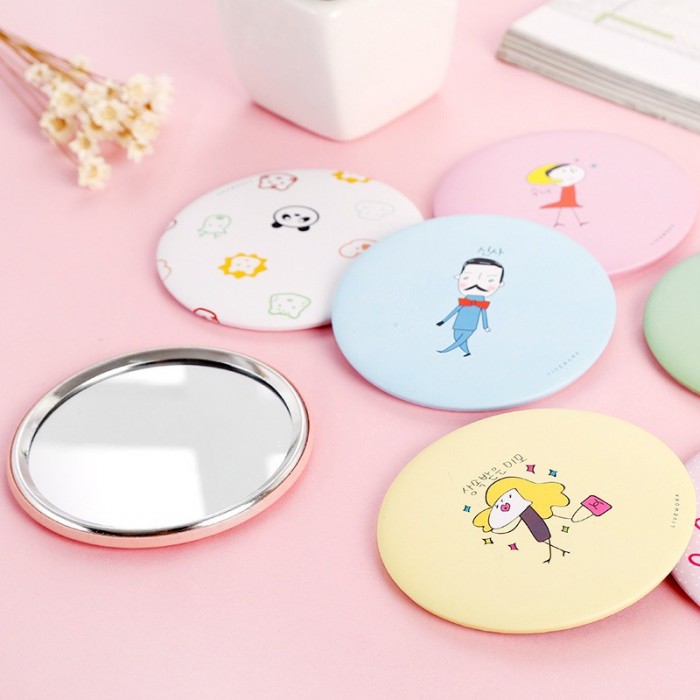 Mini Korean Pocket Mirror Make up Portable Travel Door Gift 1288