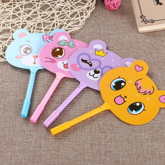 Cat Fan Ball Pen  Stationary Cute Free Gift 4070
