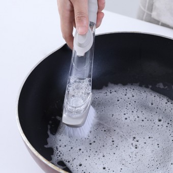 Kitchen Cleaning Brush Scrub Automatic Liquid Dispenser 1179