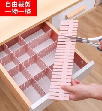 4Pcs Set DIY Drawer Partition Divider Organizer Set(37x7cm)1183 Storage Drawer Divider Organiz