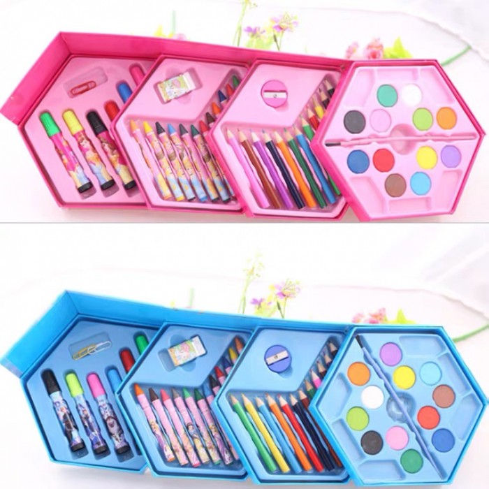 46 IN 1 Kids Coloring Drawing Set Stationery Gift Birthday Parties 4060