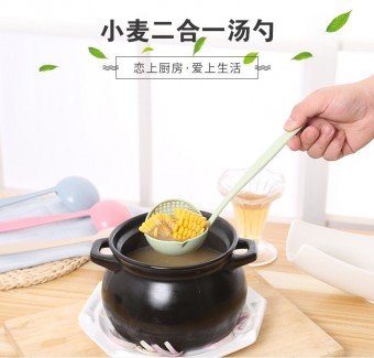 2 In 1 Multifunction Filter Colander Soup Scoop Long Handle Steamboat Spoon Hot Pot Porridge 1