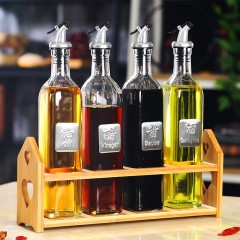 500ML Oil Bottle Dispenser Seasoning Sauce Vineger Glass Bottle 1602