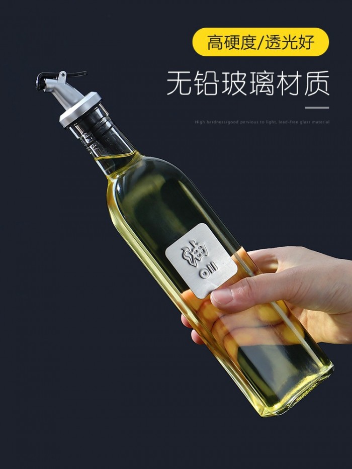 500ML Oil Bottle Dispenser Seasoning Sauce Vineger Glass Bottle 1602