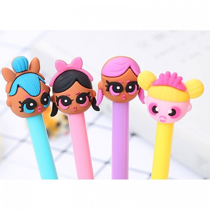 Cute Doll Ball Point Pen School Kid Children Student Pen 4093