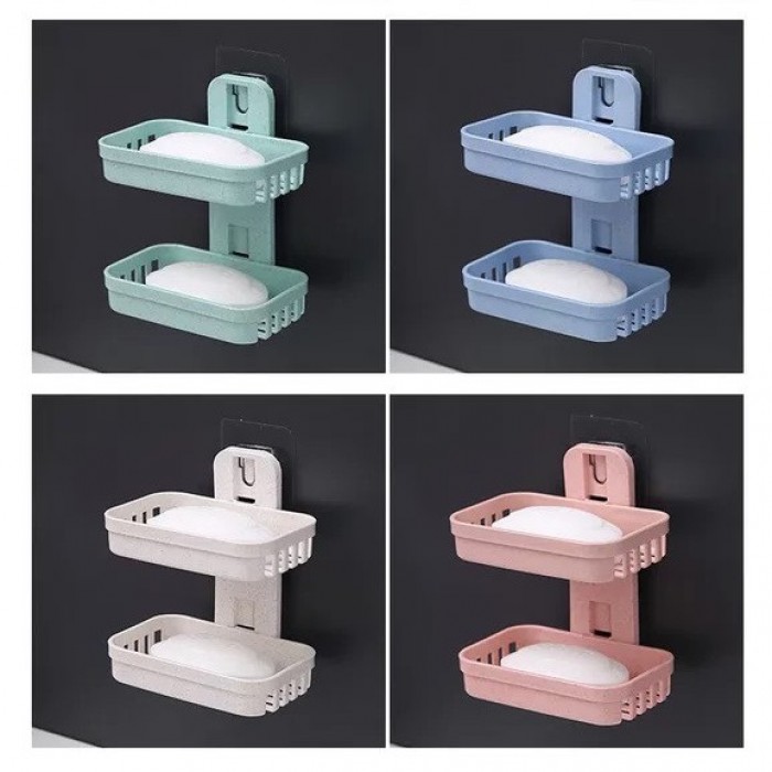 Double Soap Box No Drill Wall Mounted 1217
