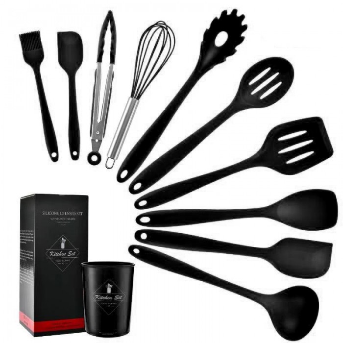 11PCS Kitchen Set Silicone Utensils Set with Holder 1114