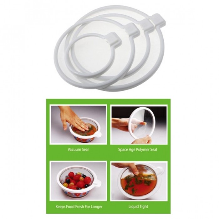 4Pcs Set Vacuum Seal Smart Lid Reusable Sealing Lids Food Cover 1330-VAC