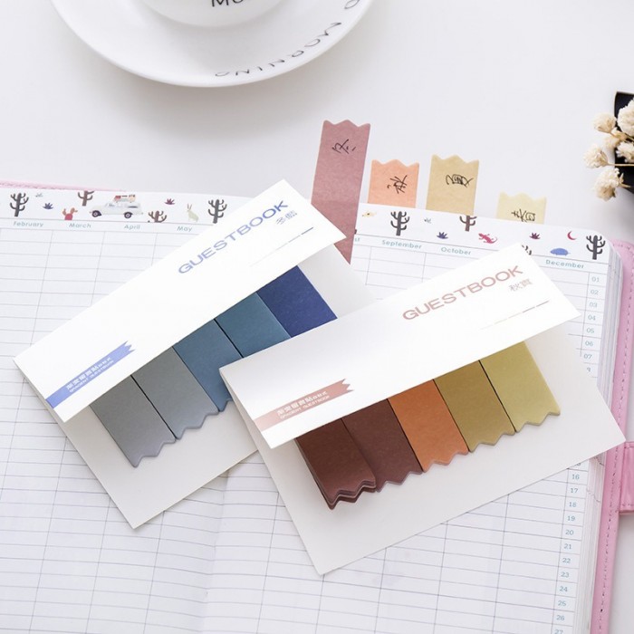 Gradiant Color Sticky Note Pad Index Guest Book Office School Student Business 4078
