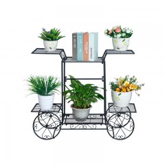 Trolley Style Flower Pot Rack Plant Stand 0186