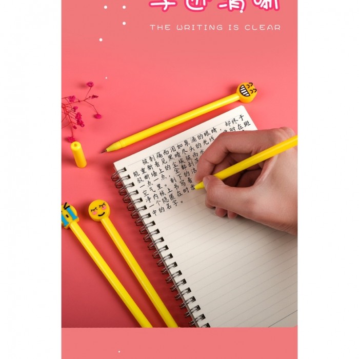 Smile Face Ball Point Pen School Kid Children Student Pen 4092
