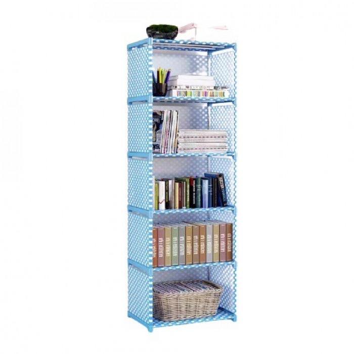 6 Tier 5 Column DIY Book Shelf (40x28x155cm) 0051