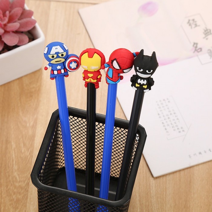 Cute Hero Carton Ball Point Pen School Kid Children Student Pen 4098