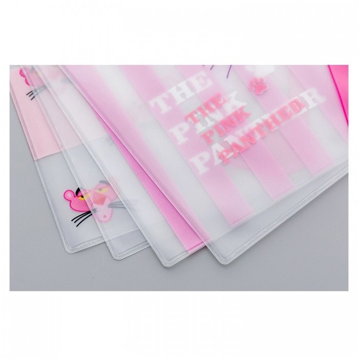 Pink Panther Pencil Case Stationery Drawing Pen Travel Makeup Cosmetic Bag Zip Lock Storage Ba