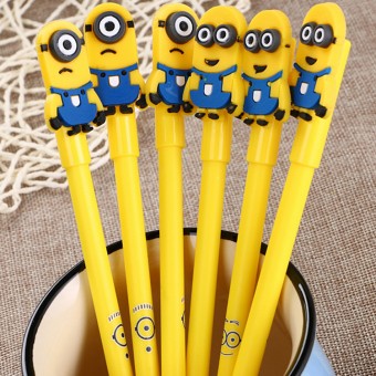 Minions Gel Pen Cartoon Stationary Cute Free Gift 4067