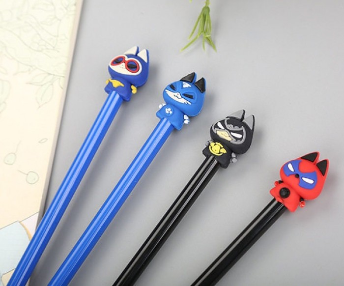 Cute Carton Cat Ball Point Pen School Kid Children Student Pen 4097