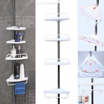 4 Tier Bathroom Corner Shelf Rack 0004