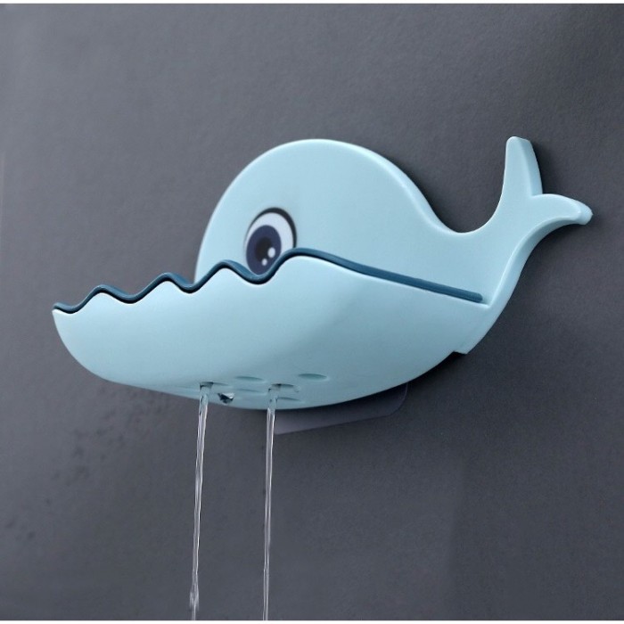 Whale Soap Box Cute Carton Bathroom Case Holder 1252