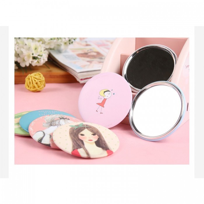 Mini Korean Pocket Mirror Make up Portable Travel Door Gift 1288