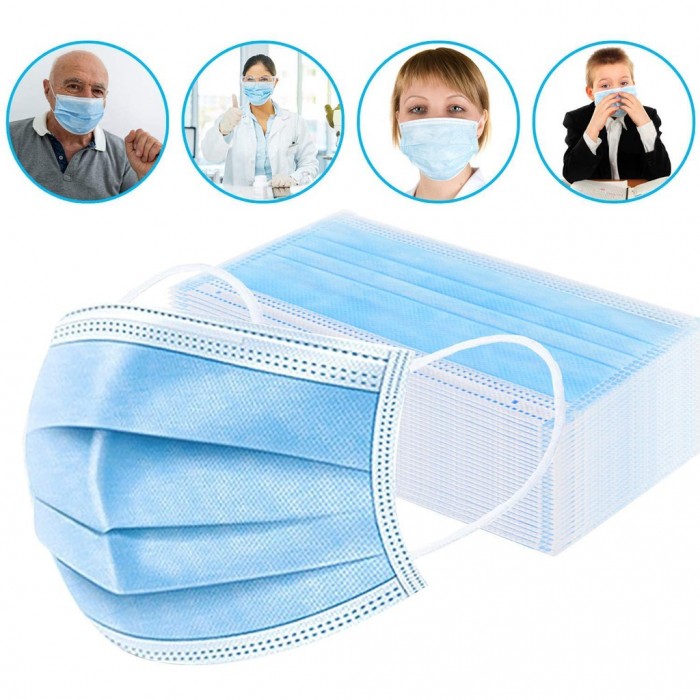 50pcs Face Mask 口罩 3PLY Disposable Earloop and Disposable Hand Gloves (1144)