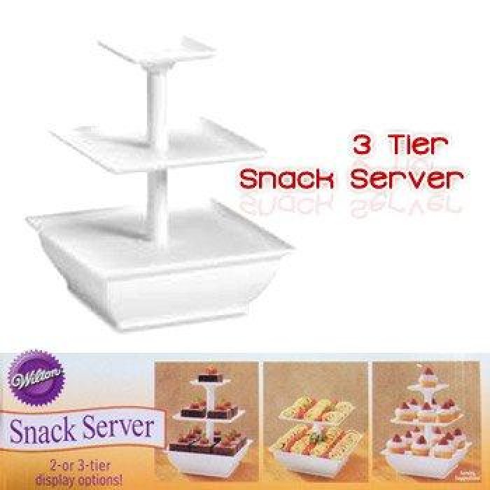 3 Tier Snack Server Stand Cakes Fruits Snack Parties Wedding Events 1327-SER