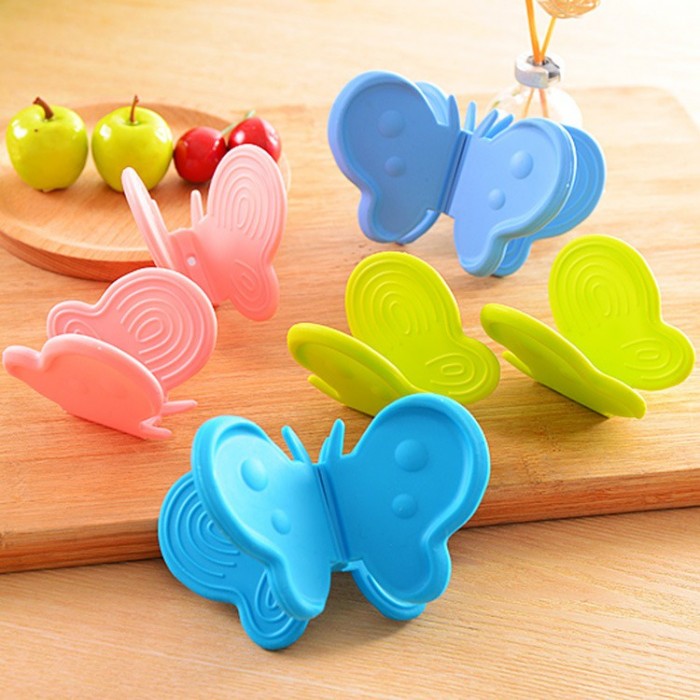 1 Pc Butterfly Silicone Anti Heat Holder Gripper Hot Bowl Hot Plate 1376