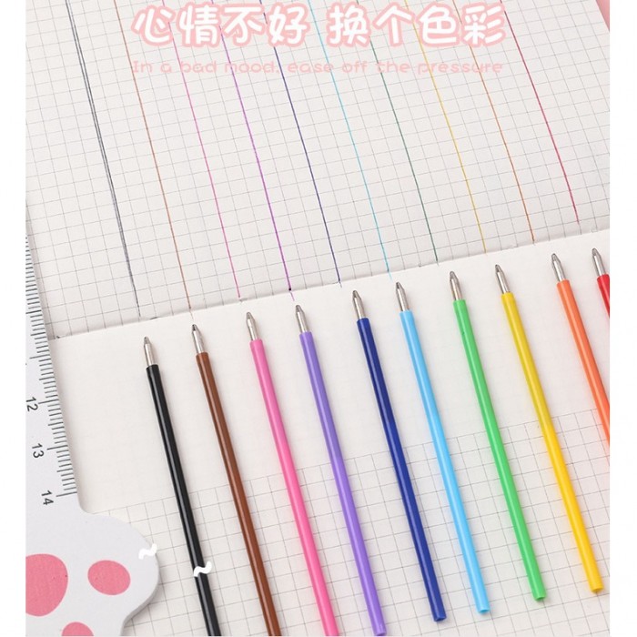 10 Color Cute Carton Kid Children Press Ink Ballpoint Pen Multicolor 4084