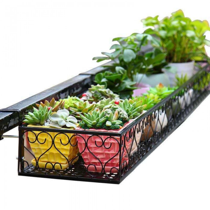 80cm Hanging Balcony Flower Rack Stand Pot Plant Garden 0143