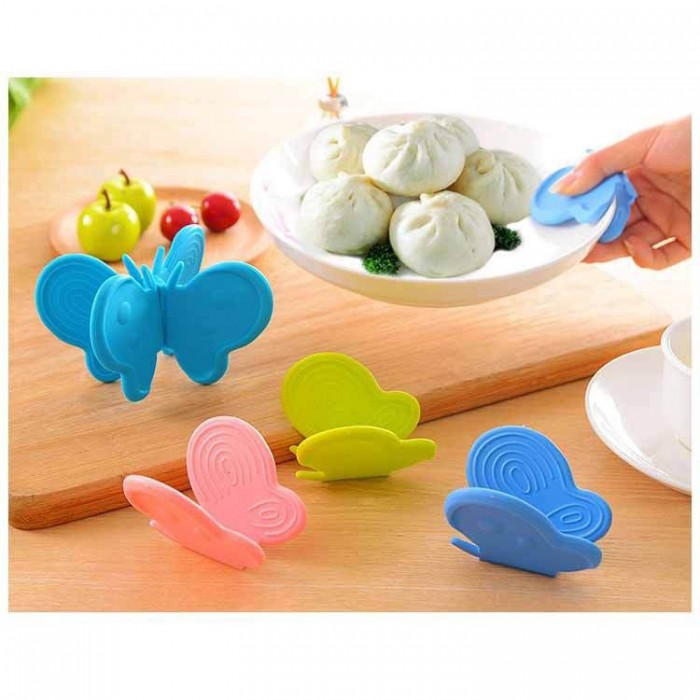 1 Pc Butterfly Silicone Anti Heat Holder Gripper Hot Bowl Hot Plate 1376