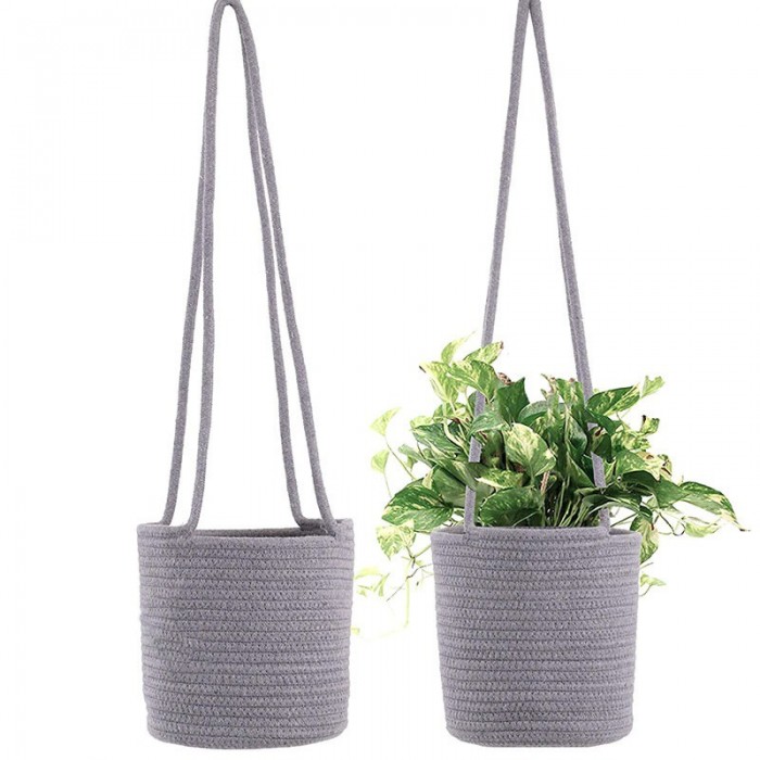 Rope Flower Pot Hanging Basket Balcony 1299 Bakul Bunga Pasu