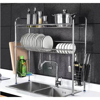 Sink Dish Rack 1 / 2 Tier Stainless Steel Rak Pinggan 0153/0154