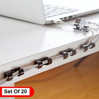 20Pcs Self Adhesive Wire Cable Organizer Clip 1169