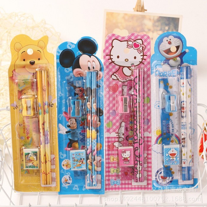 5 IN 1 Stationery Set Kids Kindergarden Children Student Free Gift Prize 4053 Set Alat Tulis K