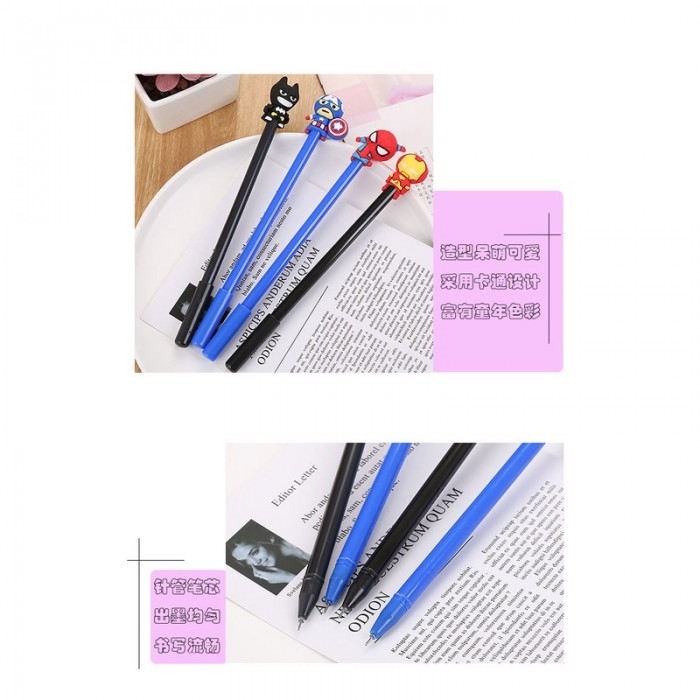 Cute Hero Carton Ball Point Pen School Kid Children Student Pen 4098