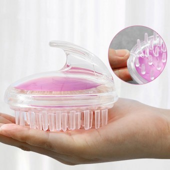 Silicone Scalp Brush Hair Wash Brush Scrub Massage 1289