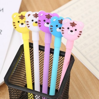 Tiger Cute Carton Animal Ball Point Pen School Kid Children Student Prize Gift 4105 Alat Tulis