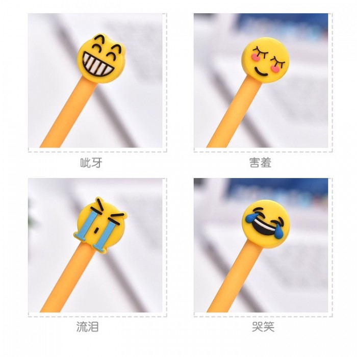 Smile Face Ball Point Pen School Kid Children Student Pen 4092