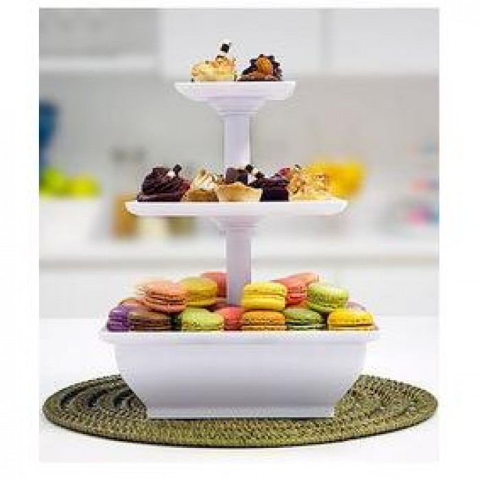 3 Tier Snack Server Stand Cakes Fruits Snack Parties Wedding Events 1327-SER