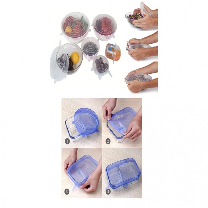 6Pcs Reusable Silicone Sealing Lids 1167