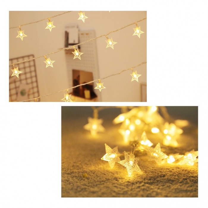 3M / 20 LED Star Deco Light Wedding Raya X’mas 1173