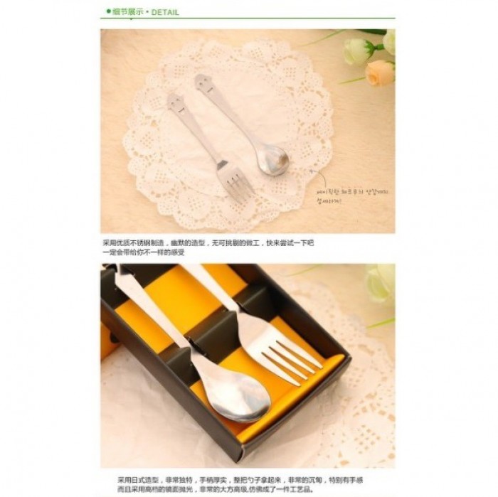 2 Pcs Set Spoon Fork Door Gift 4055 Set Sudu Garfu Spoon Gift Set Spoon Fork Set Cutlery Set C