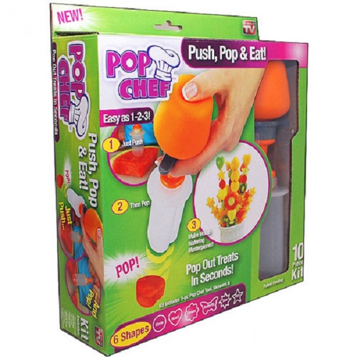 Pop Chef Fruit Cutter Kit Birthday Parties Christmas Fruits Food Maker 1322-PO