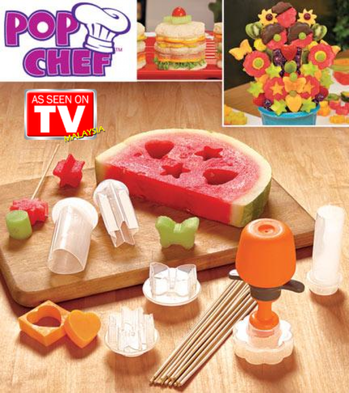 Pop Chef Fruit Cutter Kit Birthday Parties Christmas Fruits Food Maker 1322-PO