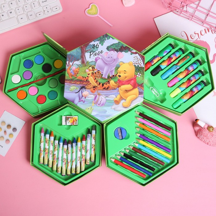 46 IN 1 Kids Coloring Drawing Set Stationery Gift Birthday Parties 4060